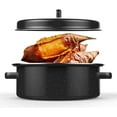 thumbnail image 5 of Covered Round Roaster, Non Stick Roasting Pan With Lid and Shelf,Enamel Broiler Pan (24cm), 5 of 5