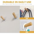 thumbnail image 3 of 4pcs Wooden Pegs Hooks Towel Hat Hangers Rack Modern Baseball Caps Hooks, 3 of 8