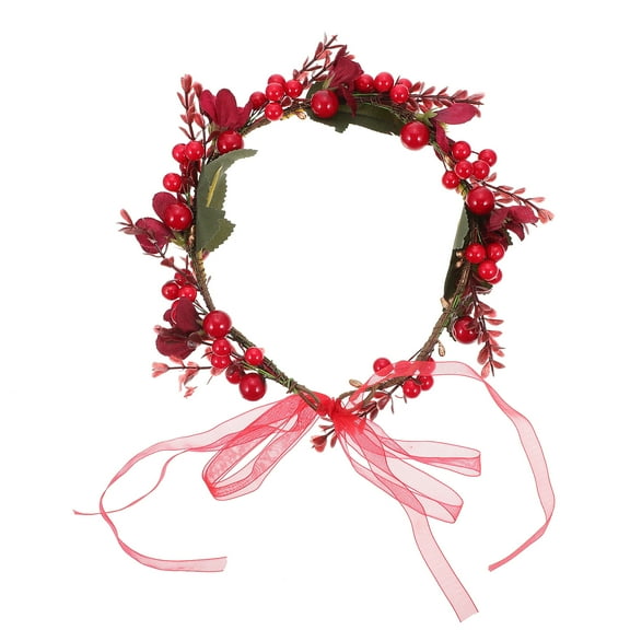 FRCOLOR 1Pc Christmas Berry Headdress Creative Wreath Hair Wear Chic Bride Hairband