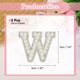 thumbnail image 2 of 2Pcs Parches de Letras de Perlas para Planchar, Parches Adhesivos de Letra W con Rhinestones Brillantes para Ropa de Manualidades, Sombreros, Bolsas, Zapatos, Almohadas, Blanco, 2 of 6