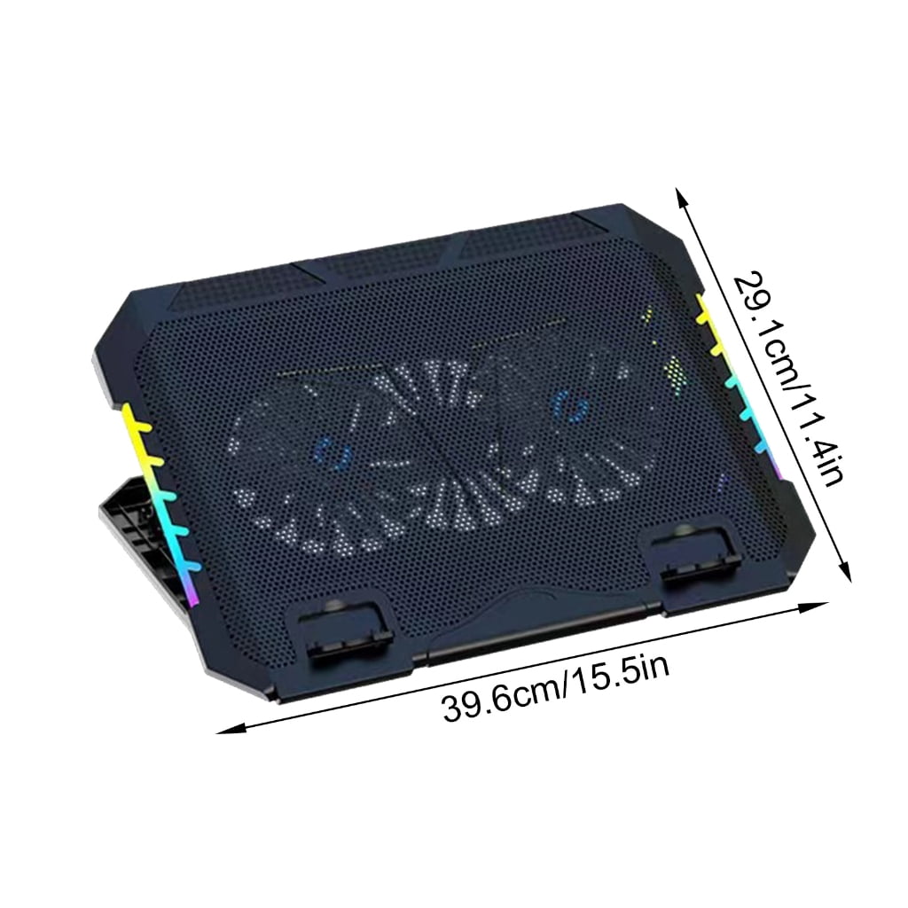 Double Fan Laptop Coolers Pad Adjustable Speed Plastic Base For PC Office Gaming