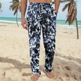 thumbnail image 2 of SnnmBlm Camo Pajama Pants Hunting Camouflage Men's Pajama Bottoms Lounge Sleepwear PJs Lightweight Sleep Pants Navy 3XL, 2 of 7
