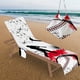 thumbnail image 1 of Funda para sillas de playa de microfibra con bolsillos laterales para tumbona: 28,74x82,68 pulgadas, absorbente, antideslizante, portátil con bolsa de transporte, funda para toallas de piscina y, 1 of 6