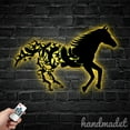 thumbnail image 3 of Handmadetneonsign Custom Horse Crow Metal Wall Art LED Light, Personalized Horse Farm Name Sign, 3 of 5