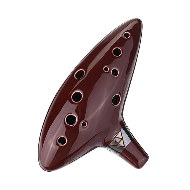 Ocarina 12 hoyos Alto C Zelda Ocarina Vaso de cerámica Flauta Instrumento musical de viento con Musicbook Lanyard Soporte de exhibición Regalo musical para principiantes Meterk Ocarina