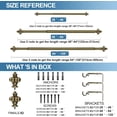 thumbnail image 5 of Urbanest Adjustable Single Curtain Rod Set Regina Finials – 1 - Inch Diameter, With Renaissance Gold Rod, 48–84 Inches, 5 of 6
