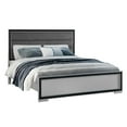 thumbnail image 2 of Global Furniture USA Amelia Solid Wood Gray Black King Bed Set with LED, 2 of 9
