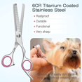 thumbnail image 3 of Kit de tijeras de peluquería canina, peine de tijeras de adelgazamiento de seguridad profesional, 3 of 4