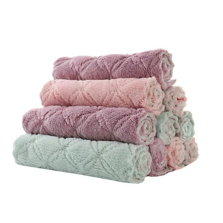 

10PCS Dish Towels Kitchen Dishcloth Reusable Fast Drying Dishtowel for Kitchen Cleaning Tool