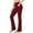 1Wine, variant on Yoga Flared Slim-Fit Trousers for Womens High Waisted Hip Lift Leggings Cropped Elastic High Waist Trouser Gym Traning Track Gym Pants with Pockets