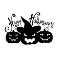 thumbnail image 1 of Generic Halloween Window Decals: Easy-to-Apply Pumpkin, Cat, Skull & Witch Designs, Black Paper Stickers, 11.81 x 7.87 Inches, 1 of 6