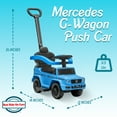 thumbnail image 3 of Best Ride On Cars Poussette d'Extérieur pour Enfants Mercedes G-Wagon 3 en 1, Bleu, 3 of 9