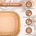 thumbnail image 4 of Crispi Disposable Parchment Liners, 50/100/200pcs  Non-Stick Sheets for 4-in-1 Portable Glass Air Fryer, 4 of 15