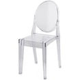 thumbnail image 1 of Commercial Seating Products RPC-Kage-CL-4 Clear Armless Kage Polycarbonate Chair - 35.5 in. - Set of 4, 1 of 1