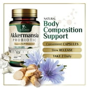 Akkermansia Gut Health Supplement - Premium Akkermansia Probiotic With Prebiotic Fiber - Akkermansia Muciniphila 2 Billion AFU Per Serving - GLP-1 Support for Women & Men, Bottled USA - 120 Capsules