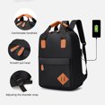 thumbnail image 4 of 3-Piece Cloth Travel Laptop Backpack Set, Business Carry On with USB Charging, Ideal for College Students Men Women, 4 of 6