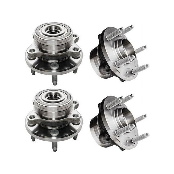Front and Rear Wheel Bearing Hub Assembly Set of 4 - Compatible with 2011 - 2018 Ford Explorer 2012 2013 2014 2015 2016 2017