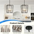 thumbnail image 5 of LovingAHome 4-Light Farmhouse Square Geometric Pendant Light for Dinning Room Kitchen Island, 5 of 7
