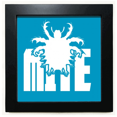 thumbnail image 1 of Mesa de pared con marco cuadrado negro, 1 of 4