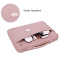 thumbnail image 3 of Mosiso Laptop Sleeve Briefcase for 2018-2020 MacBook Air 13 inch A2179 A1932, 13 inch MacBook Pro A2289 A2159 A1989 A1706 A1708, Polyester Notebook Bag Case with Trolley Belt, Pink, 3 of 7