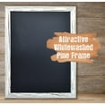 thumbnail image 3 of Magnetic Wall Chalkboard, Large Size 18" x 24", Rustic Wood Frame, Chalkboard Sign, Vertical or Horizontal Wall Mount, Includes Chalk and Eraser, by Better Office Products (Whitewash), 3 of 5