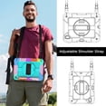 thumbnail image 4 of AVAWO 360° Rotatable Case for iPad (A16) 11th Generation 11 Inch 2025 & iPad 10th Generation 10.9" 2022, Shockproof Rugged Protective Cover with Shoulder Strap/Hand Strap - Colors Cyan, 4 of 8