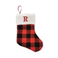 thumbnail image 1 of Clearance! Mini Christmas Stockings 8 Inches Little Buffalo Plaid With Plush Cuff Classic Stocking Decorations With Small Grid For Family Black And Red, 1 of 6