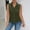 Army Green, variant on Women's Summer Stretch Linen Cami Top Pearl Lapel Button Front Sleeveless Casual Top Khaki S