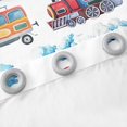thumbnail image 5 of Watercolor Steam Engine 30%-50% Blackout Curtains Cartoon Train Curtains Red Orange Car Curtains & Drapes Hand Drawn Cloud Living Room Curtains Railway Transportation Window Curtains Ultra Soft, 5 of 6
