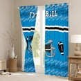 thumbnail image 4 of Homewish Blue Rugby Helmet Black Out Curtains for Boys, Est Sleep Sport Curtains Pack of 2 (42x63 Each), Cartoon Football Theme Bedroom Curtains, Black Out Curtains Room Decor, 4 of 6