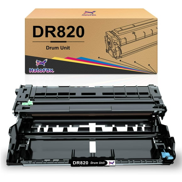 Unidad de tambor HaloFox DR820 compatible con impresoras Brother, color negro
