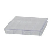 Everything Mary 21 Compartment Plastic Bead Storage Box, Clear, (Single)