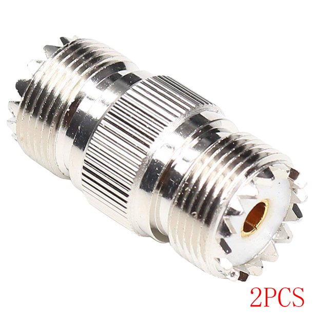 Adaptador coaxial coaxial RF de 2 piezas / 4 piezas UHF hembra a hembra SO-239 SO239 Reemplazo del adaptador de conector Yuarrent TX1021-01