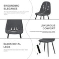thumbnail image 5 of Homy Casa Dining Chairs Set of 4, Fabric Kitchen Chairs with Metal Legs for Living Room, Grey, 5 of 10