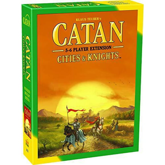 catan cities and knights board game extension allowing a total of 5 to 6 players for the catan cities and knights expansion | board game for adults and family | made by catan studio