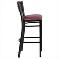 thumbnail image 3 of Home Square Hercules 32" Upholstered Bar Stool in Walnut and Burgundy - Set of 2, 3 of 5
