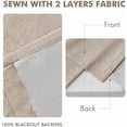 thumbnail image 5 of Sand Pinch Pleated 100% Blackout Linen Curtains 108 Inch Long 2 Panels Set, Black Out Memory Trained Pleat Curtains Light Blocking Room Darkening Drapes for Bedroom Living Room Window, 5 of 9