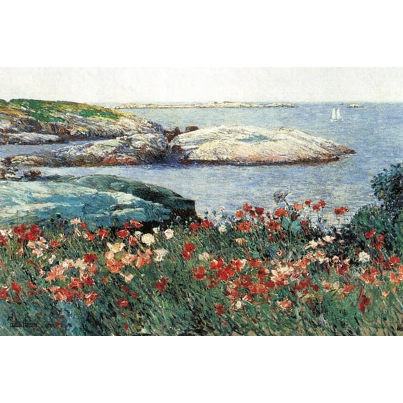 Art.com Poppies, Isle of Shoals Art Print by Childe Hassam, 18" x 12"
