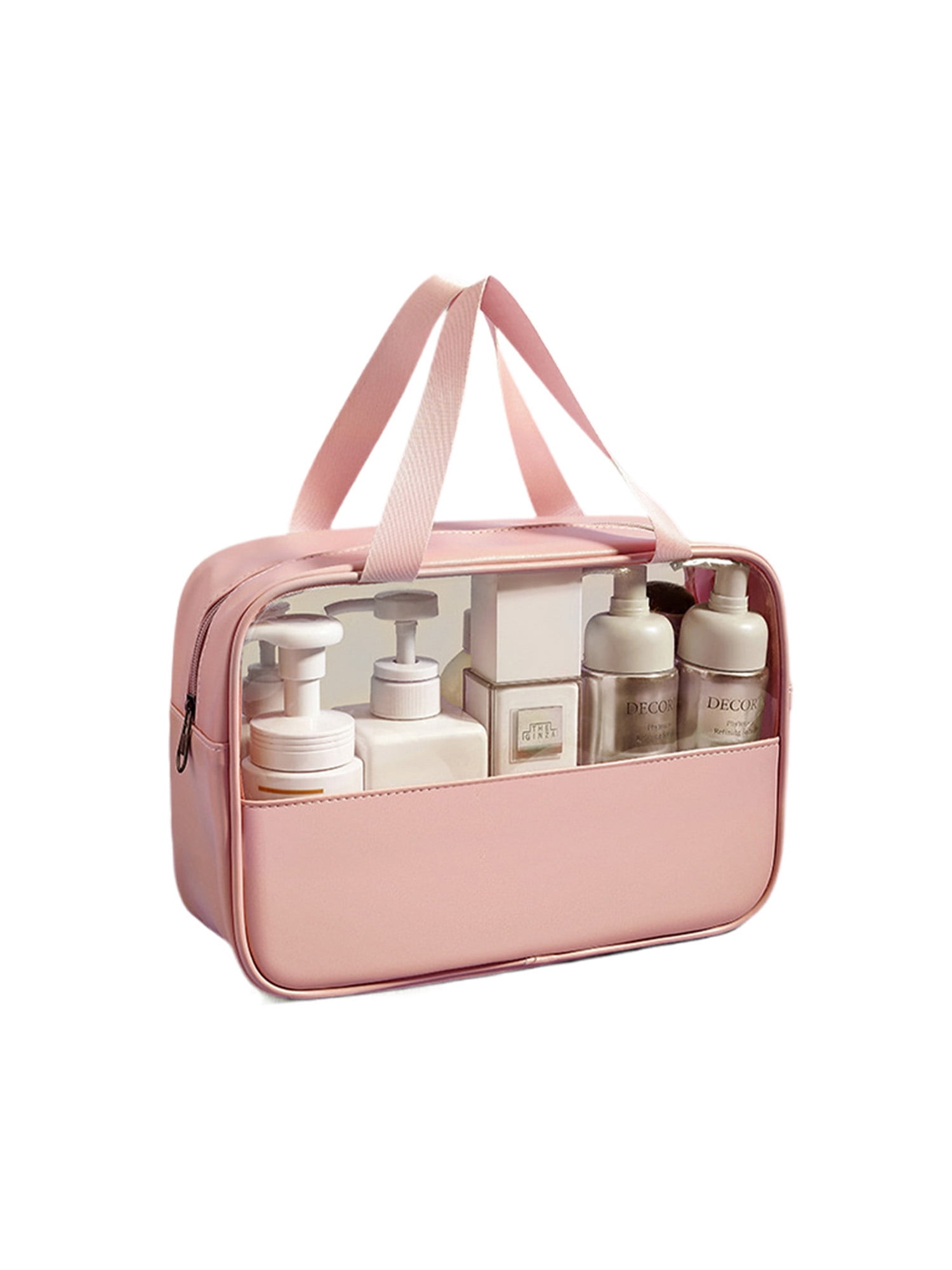 Ritualay Ladies Cosmetic Bag Translucent Makeup Bags Set Top Handle
