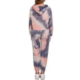 thumbnail image 3 of INSPIRAR CHIC Conjuntos de Sudadera Tie Dye para Mujeres, Sudadera con Capucha, Jogging, Conjunto de 2 Piezas, Talla XS, Rosa y Negro, 3 of 6