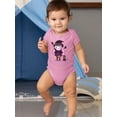 thumbnail image 2 of Cute Witch Girl W Kitten Bodysuit Infant -Image by Shutterstock,  18 Months, 2 of 4