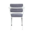 thumbnail image 4 of ACME Cargo Chair in Gray Fabric & White, 4 of 4