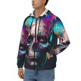 thumbnail image 3 of Naloa Modern Abstract Colorful Skull B Men’s Hoodies, Zip up Hoodie, Sweatshirts,Hoodies for Men Sizes S-3XL-XX-Large, 3 of 5