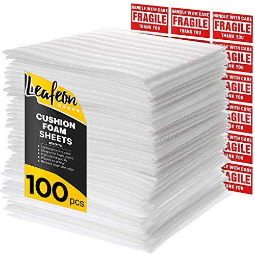 12" x 12" Foam Wrap Sheets for Packing Shipping Moving Supplies, Dishes