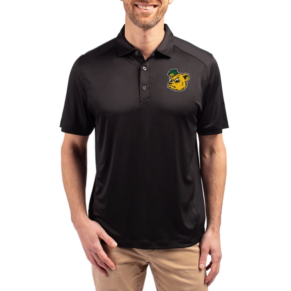 Men's-Cutter & Buck  Black Baylor Bears Forge Eco Stretch Recycled Polo