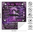 thumbnail image 3 of to My Wife Blanket from Husband, Valentine Throw Blanket, Wedding Anniversary Birthday Valentines Day Gifts for Wife, 3 of 6