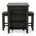 thumbnail image 4 of Furniture of America Albana Wood 3-Piece Counter Height Dining Set in Walnut, 4 of 8