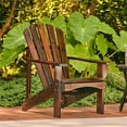 thumbnail image 2 of Shine Company Traditional Cedar Wood Patio Deck Adirondack Chair in Brown, 2 of 23