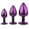 thumbnail image 4 of Jeweled Aluminum Anal Plug - Great for Temperature Play! Small Blue, 4 of 10