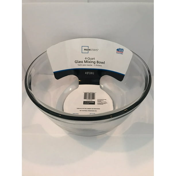 Mainstays Clear Glass Mixing Bowl ,4QT